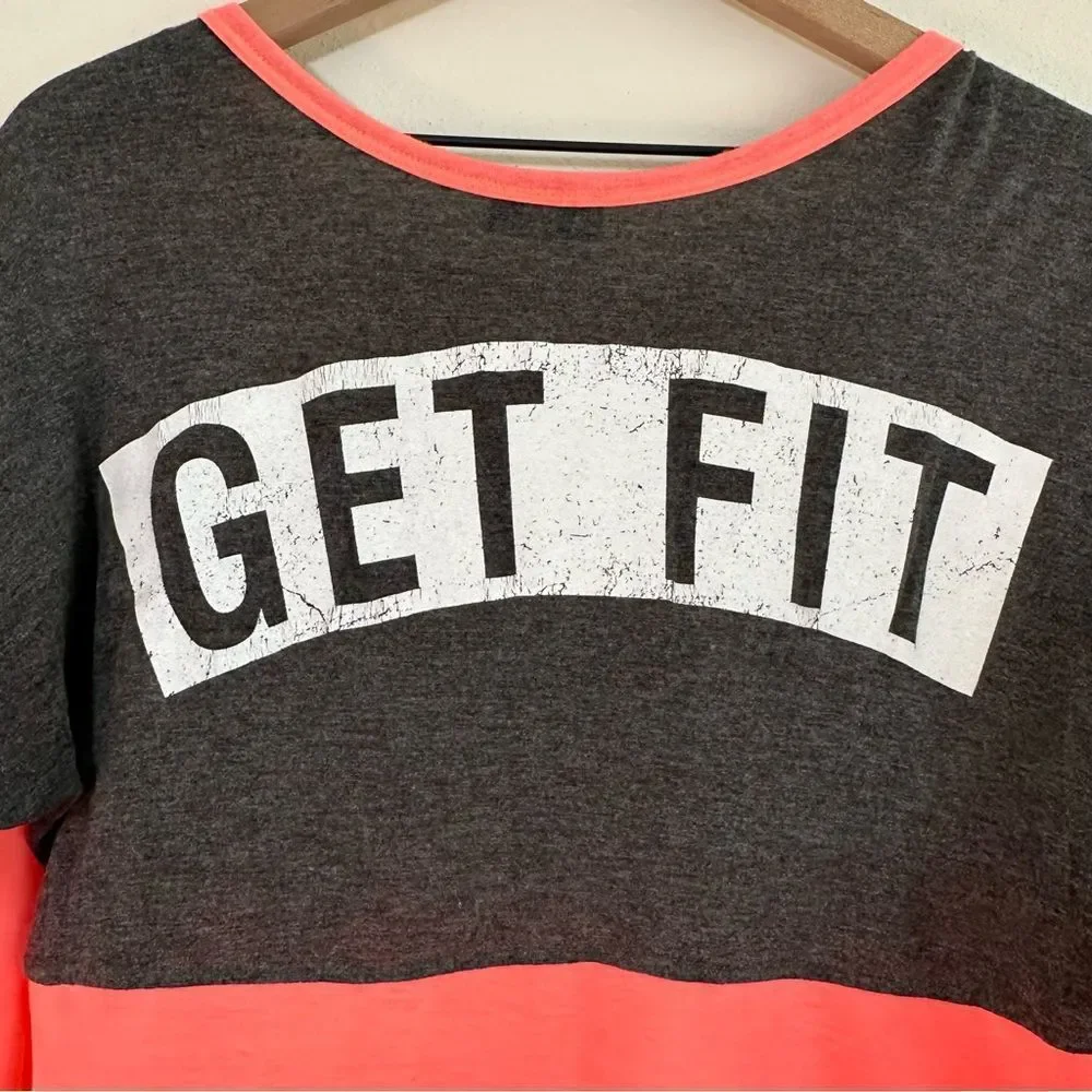 Free Kisses Graphic Get Fit Long Sleeve Activewear Streetwear Top Junior’s Large - Picture 5 of 7